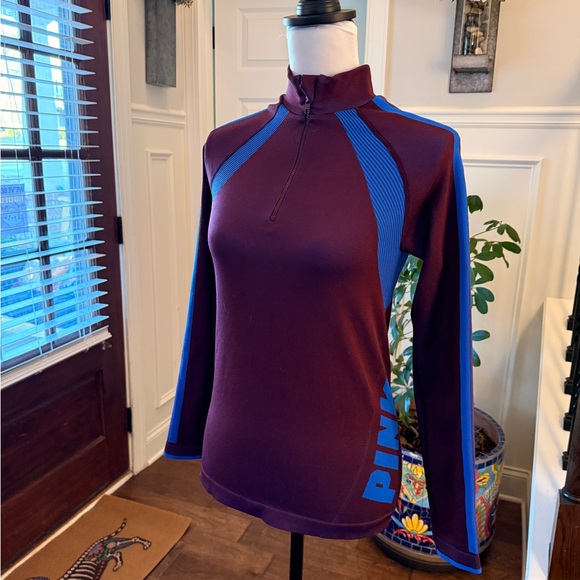 Victoria's Secret Tops - Victoria's Secret Pink NWOT Cool/Comfy Long Sleeve Fitted 3/4 Zip Athletic Top